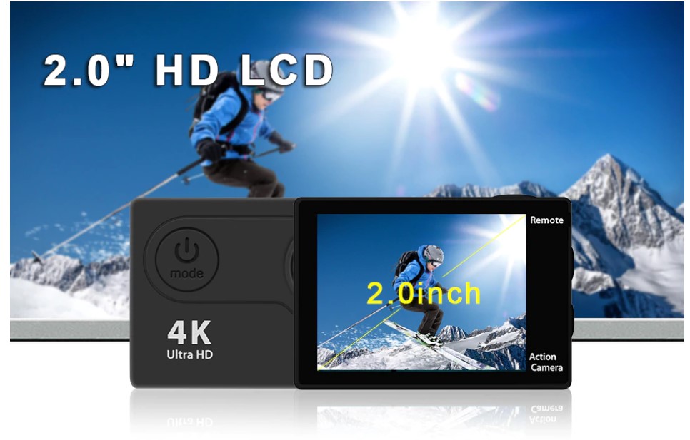 Ultra HD 4K / 30 Fps Waterproof Action Camera